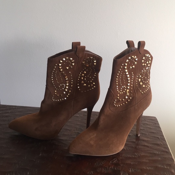 Michael Kors Reena studded caramel ankle boots - Picture 1 of 6